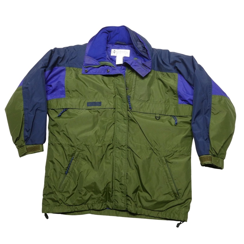 Vintage Columbia Jacket Womens Large Green Purple 3-in-1 Insulated Ski 90s